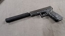 Fake Suppressor for 22 or 9mm Caliber Pistol 1/2-28